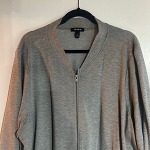 Torrid Gray Zip-Up Cardigan